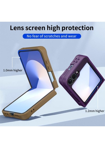 Samsung Galaxy Z Flip 7 Fe Kılıf Karbon Tasarım Manyetik Şarj Kapak modelleri