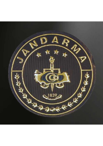 Jandarma Özel Gold 3D Arması, 2025 Yeni Model Tip Cırtlı, Standart Ölçü,