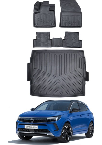 Opel Grandland 2025 Model Üst Bagaj Havuzu Araca Özel Siyah Paspas Takımı