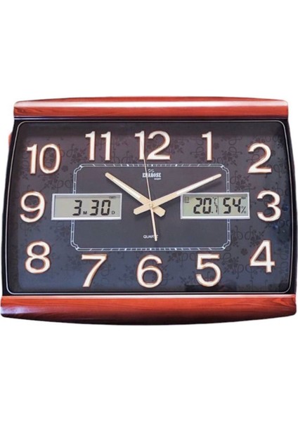 Fosforlu Çift Dijital Göstergeli Duvar Saati A10562