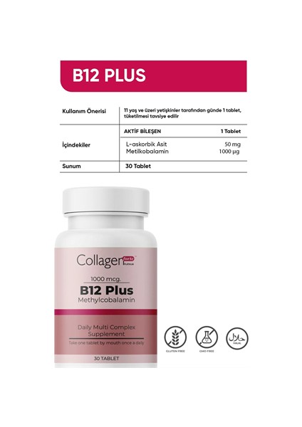 B12 Plus Methylcobalamin & Vitamin C modelleri