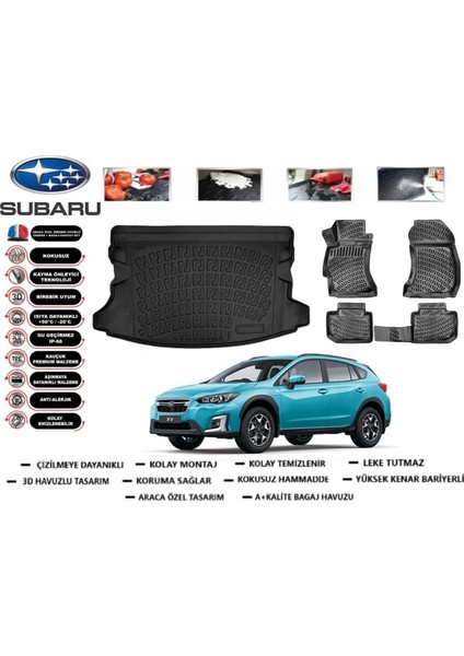 Subaru Xv 2018 Model Bagaj Havuzu Araca Özel Paspas Takımı Flex