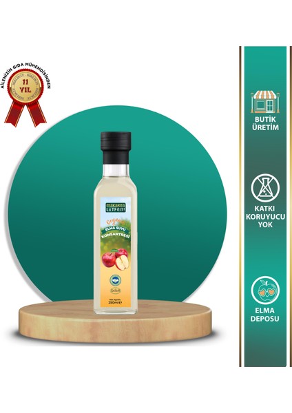 Organik Elma Suyu Konsantresi (250 ml)