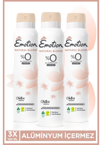 Natural Bloom Kadın Deodorant 3 x 150 ml