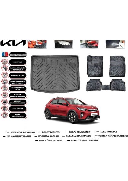 Kia Stonic 2018 Model Bagaj Havuzu Araca Özel Paspas Takımı Flex