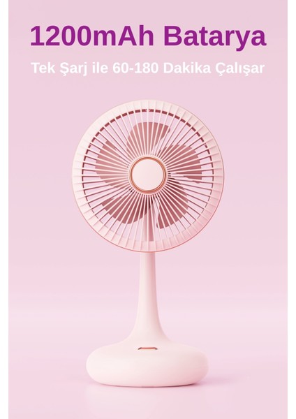 Taşınabilir USB Şarjlı 3 Kademeli Masaüstü Dönebilen Fan Vantilatör Soğutucu YS2531 fırsatları