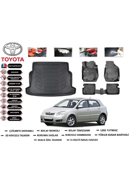 Toyota Corolla C Hb 2005 Model Bagaj Havuzu Araca Özel Paspas Takımı Flex