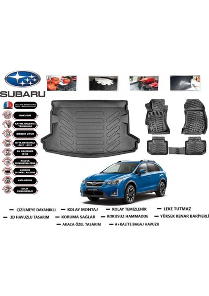 Subaru Xv 2012 Model Bagaj Havuzu Araca Özel Paspas Takımı Flex