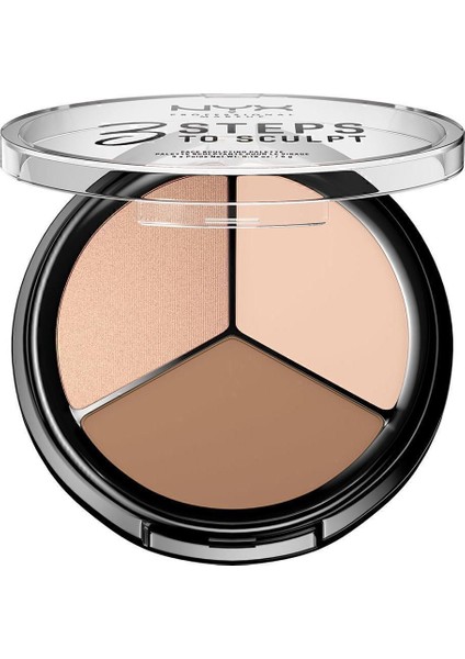 NYX Professional Makeup 3 Steps to Sculpt Kontür Paleti Kremsi Yapıda 4 Renkli 5 g indirimleri