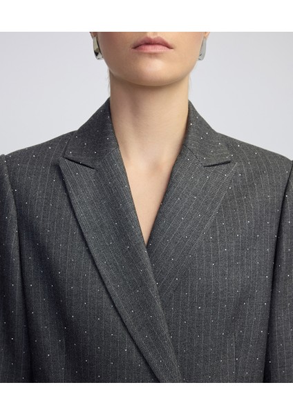 Hotfix Baskılı Kruvaze Blazer IW6250106007126 fırsatları