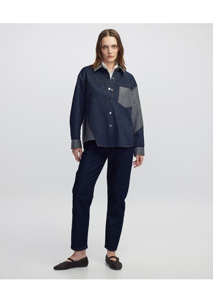 Kırışık Efektli Colorblock Ceket IW6250005078061 fiyatları