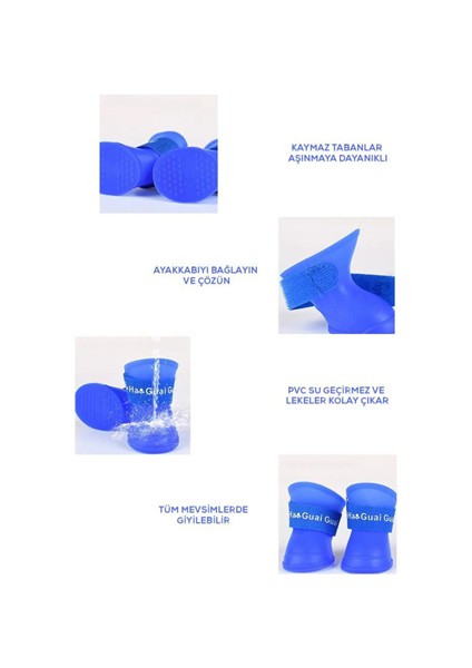 Kedi ve Köpekler Için Pati Ayakkabısı, Silikon Kaymaz Taban Cırt Cırtlı Pati Ayakkabısı fiyatları