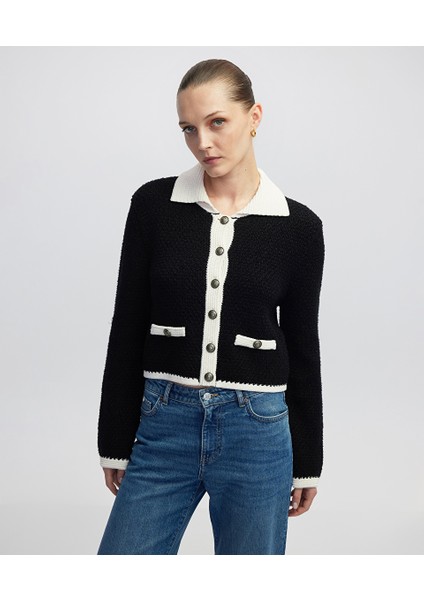Colorblock Triko Hırka IW6250050390001