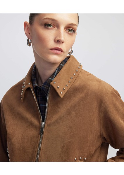 Süet Görünümlü Trok Baskılı Mont IW6250012191027 modelleri