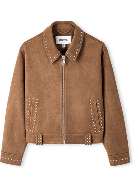 Süet Görünümlü Trok Baskılı Mont IW6250012191027 indirimleri