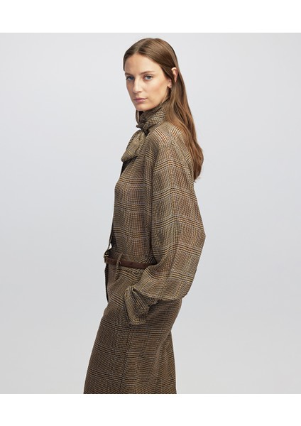 Fularlı Ekose Desen Gömlek IW6250025075156 modelleri