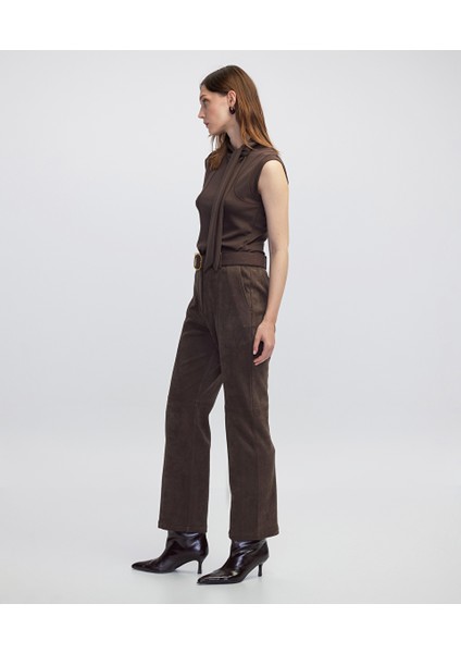 Süet Görünümlü Pantolon IW6250003116074 fırsatları