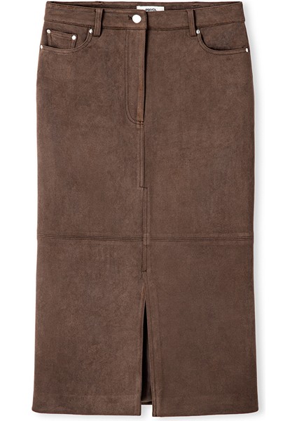 Süet Görünümlü Midi Etek IW6250004100074 indirimleri