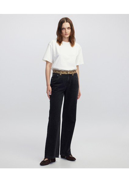 Monogram Jakarlı Jean Pantolon IW6250018008001