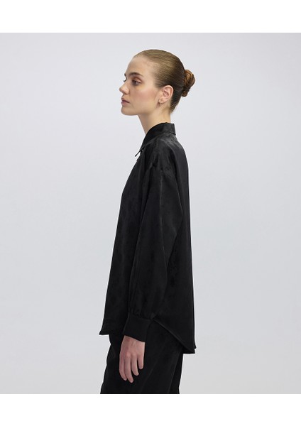 Amorf Metal Düğmeli Jakarlı Gömlek IW6250025042001 modelleri