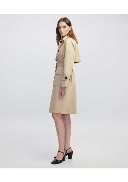 Kuşaklı Geniş Cepli Trençkot IW6250011020003 fiyatları