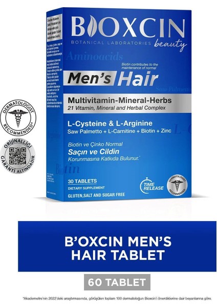 Erkek Saç Multivitamini 30 Tablet 21 Vitamin ve Mineral Doğal Bitkisel İçerikli Türkiye Üretimi fiyatları