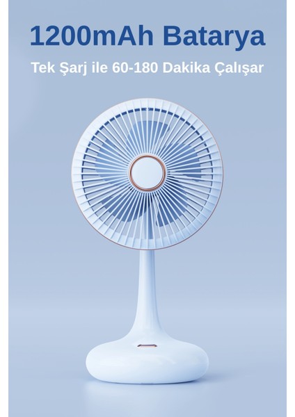 Taşınabilir USB Şarjlı 3 Kademeli Masaüstü Dönebilen Fan Vantilatör Soğutucu YS2531 fırsatları