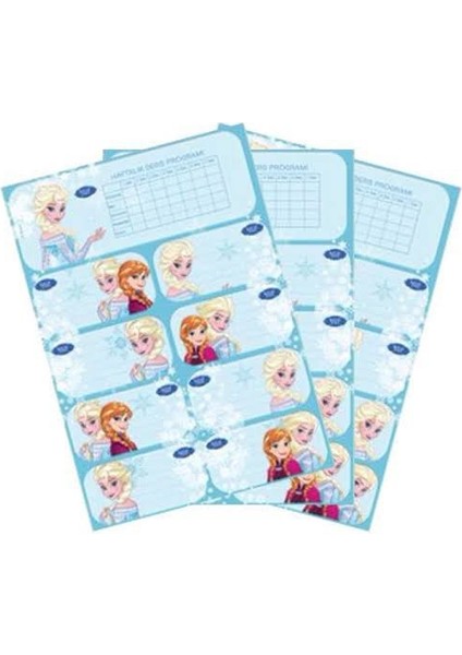 Frozen Ders Programlı Etiket (3 Adet -Asorti) fiyatları