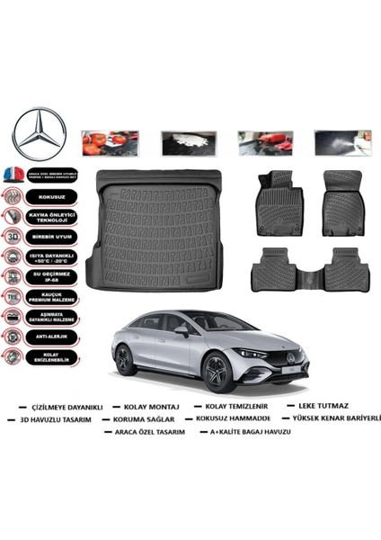 Mercedes Eqe Sedan 2024 Model Bagaj Havuzu Araca Özel Paspas Takımı Flex