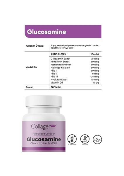 Glucosamine, Chondroitin & Msm, Hidrolize Kolajen, Vitamin D3 fiyatları