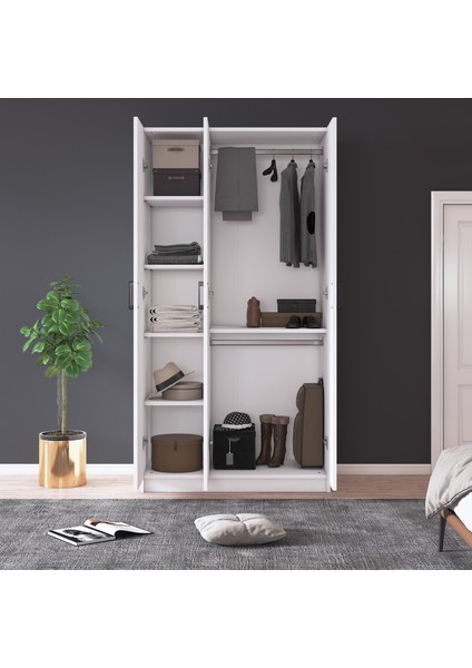 %100 Mdflam 3 Kapaklı Gardrop 90CM G-07 fiyatları