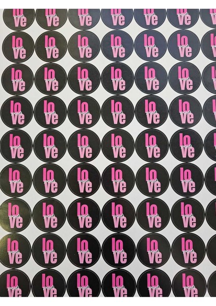 Love Yourself Sticker 4 cm - 70 Adet Daire Kesimli fiyatları