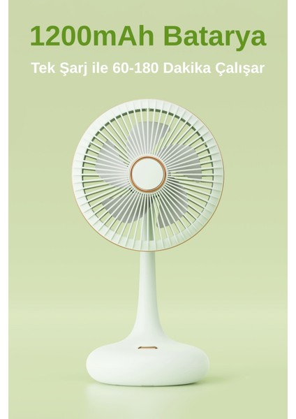 Taşınabilir USB Şarjlı 3 Kademeli Masaüstü Dönebilen Fan Vantilatör Soğutucu YS2531 fırsatları