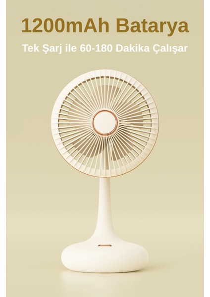 Taşınabilir USB Şarjlı 3 Kademeli Masaüstü Dönebilen Fan Vantilatör Soğutucu YS2531 fırsatları