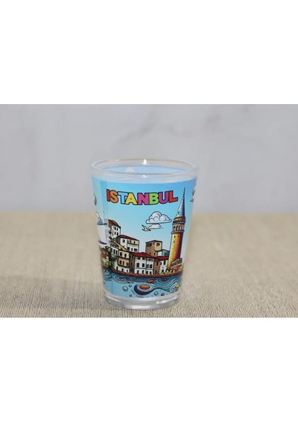 Istanbul Temalı Cam Shot Bardak