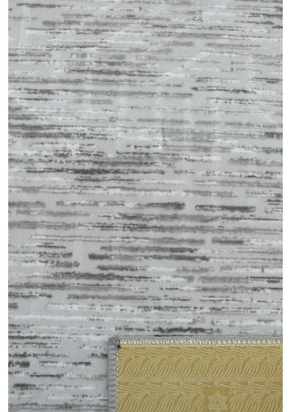 Kaymaz Tabanlı Kesme Kabartmalı Salon Koridor Mutfak HALISI5015G Gri modelleri