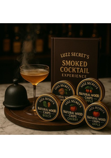 Viski & Kokteyl Tütsü Premium Set. Torch Çakmak & Viski Taşı