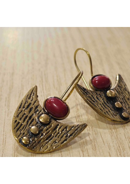 Doğaltaşlı Otantik Küpe Mercan fiyatları