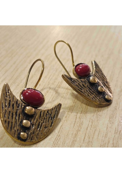 Doğaltaşlı Otantik Küpe Mercan modelleri