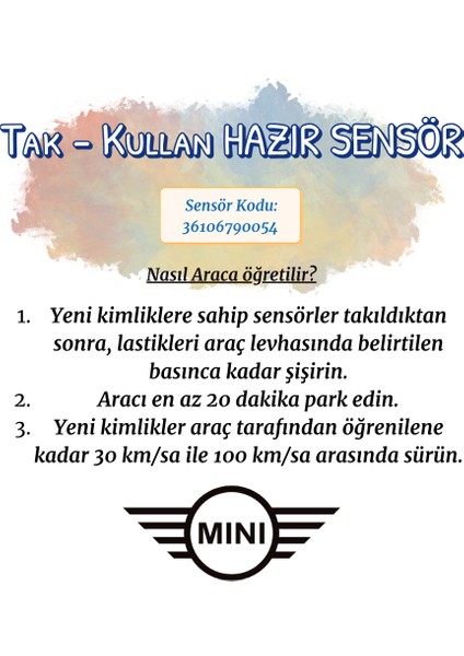 Mını Uyumlu Qqr Hazır Sensörlu Subap ( 36106790054 ) Tak-Kullan fiyatları