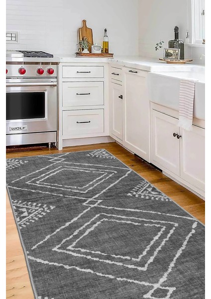 Dijital Kaymaz Yıkanabilir Kilim Desen Etnik Salon Halısı Mutfak Halısı Koridor Halısı Yolluk DC-7277 fiyatları