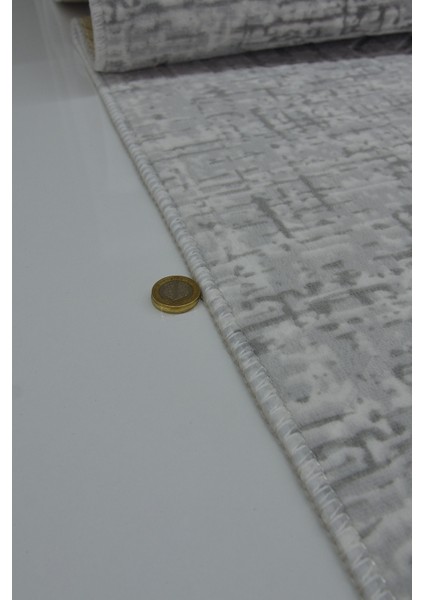 Kaymaz Tabanlı Kesme Kabartmalı Salon Koridor Mutfak HALISI5002G Gri indirimleri