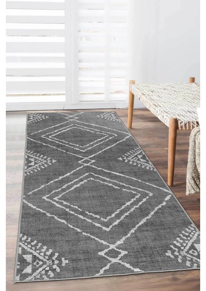 Dijital Kaymaz Yıkanabilir Kilim Desen Etnik Salon Halısı Mutfak Halısı Koridor Halısı Yolluk DC-7277