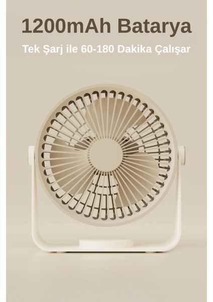 Taşınabilir USB Şarjlı 3 Kademeli Masaüstü Fan Vantilatör Soğutucu YS2544 modelleri