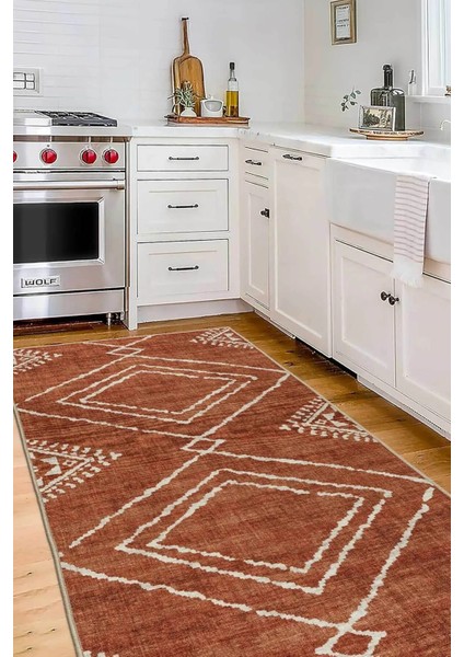 Dijital Kaymaz Yıkanabilir Kilim Desen Etnik Salon Halısı Mutfak Halısı Koridor Halısı Yolluk DC-7278 fiyatları