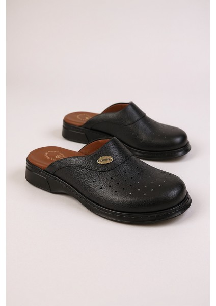 Hipokrat HP650 Hakiki Deri Ortopedik Sabo Terlik Doktor Hastane Aşçı Iş Terliği indirimleri