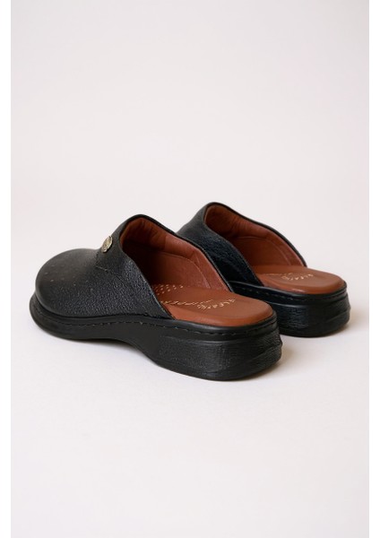 Hipokrat HP650 Hakiki Deri Ortopedik Sabo Terlik Doktor Hastane Aşçı Iş Terliği