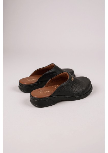 Hipokrat HP650 Hakiki Deri Ortopedik Sabo Terlik Doktor Hastane Aşçı Iş Terliği