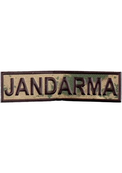 ''jandarma'' Gögüs Yazısı Kamuflaj 3d, 2025 Yeni Tip, Cırtlı, Standart Ölçü,