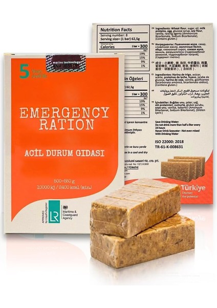 Acil Durum ve Deprem Gıdası, Afet Beslenme Paketi , Hayat Kurtaran Beslenme, 5 Yıl Raf Ömrü Ile (5 Paket x 500 gr.) indirimleri